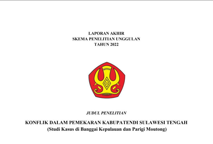 KONFLIK DALAM PEMEKARAN KABUPATENDI SULAWESI TENGAH (Studi Kasus di Banggai Kepulauan dan Parigi Moutong)